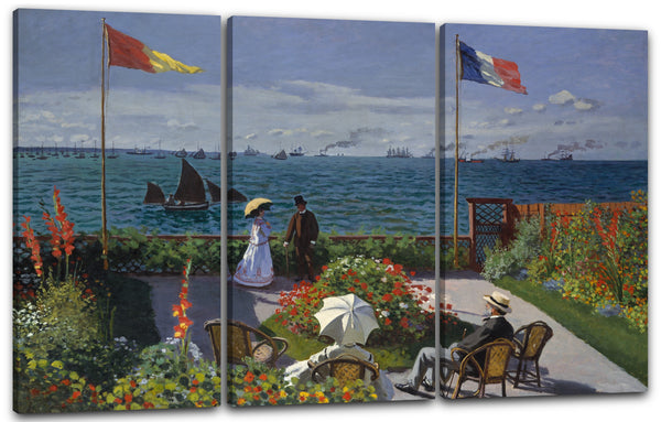 Leinwandbild Claude Monet - Garten in Sainte-Adresse (1867)