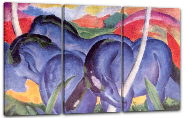 Leinwandbild Franz Marc - Die großen blauen Pferde (1911)