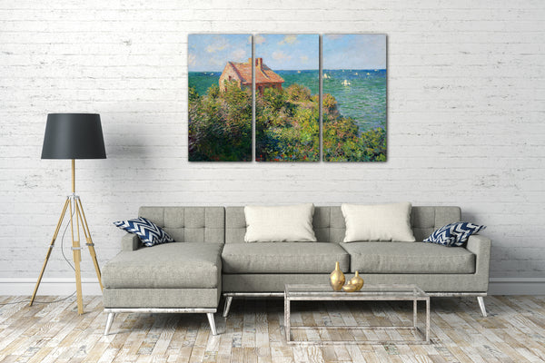 Leinwandbild Claude Monet - Fischer-Häuschen in Varengeville