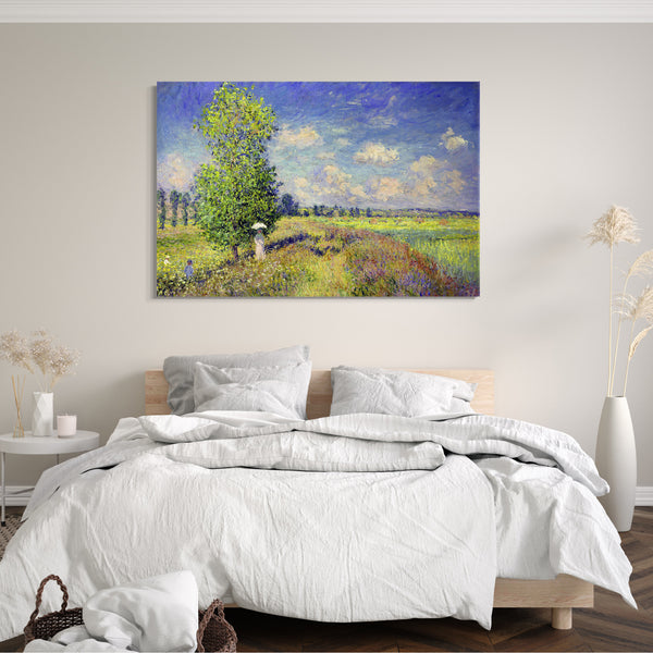 Leinwandbild Claude Monet - Mohnfeld im Sommer