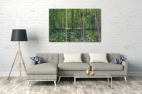 Leinwandbild Vincent van Gogh - Bäume und Unterholz