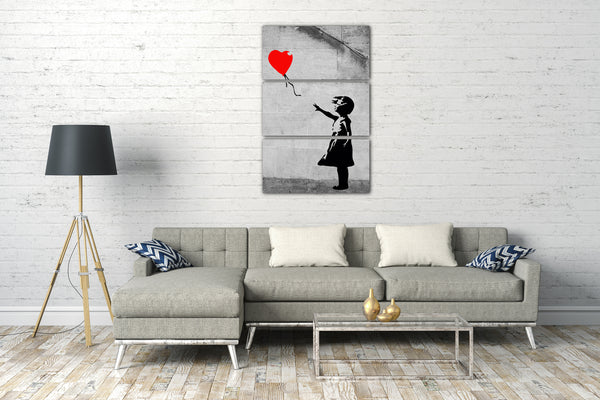 Leinwandbild Banksy - Balloon Girl (Mädchen mit Luftballon) Street Art Klassiker