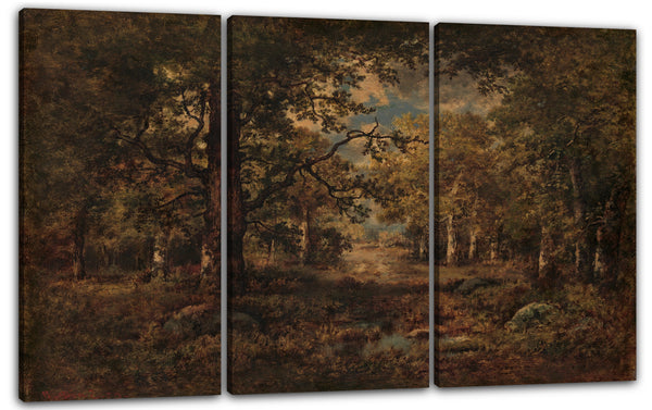 Leinwandbild Narcisse-Virgile Díaz de la Peña - Ein Vista durch Bäume: Fontainebleau