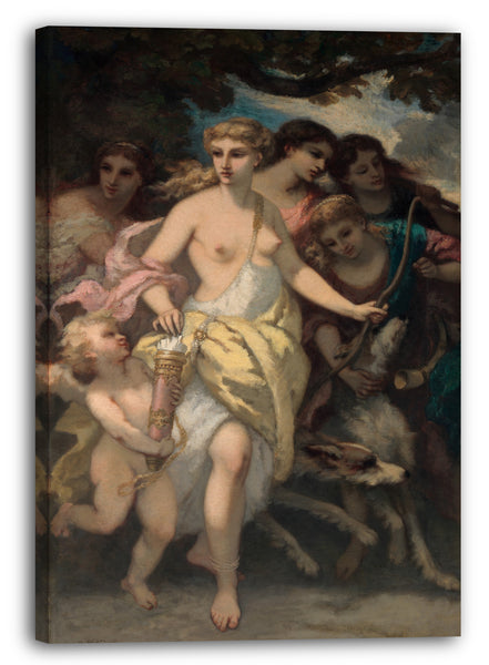Top-Angebot Kunstdruck Narcisse-Virgile Díaz de la Peña - Diana Leinwand auf Keilrahmen gespannt