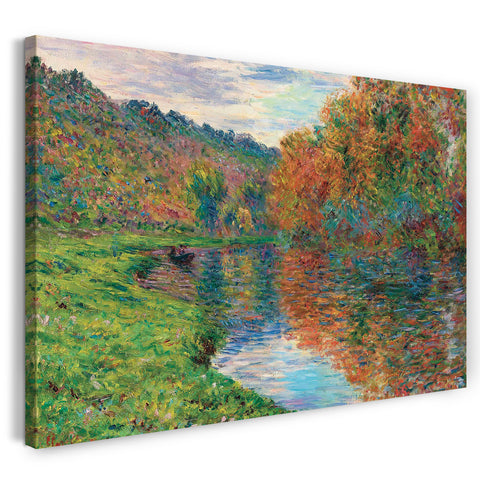 Top-Angebot Kunstdruck Claude Monet - Der Arm von Jeufosse, Herbst Leinwand auf Keilrahmen gespannt