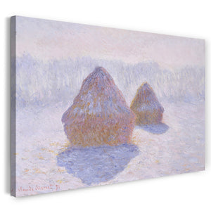Leinwandbild Claude Monet - Heuhaufen (Effekt von Schnee und Sonne) (1891)