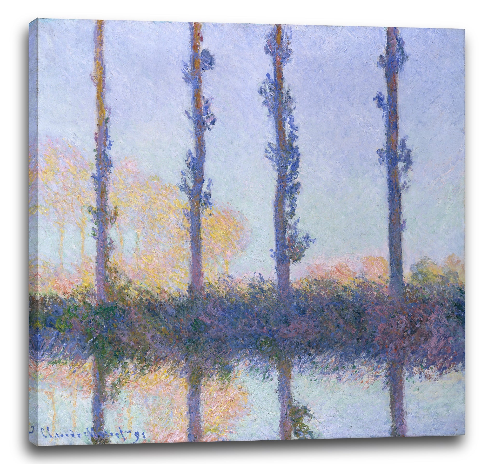 Leinwandbild Claude Monet - Die vier Pappeln (1891)