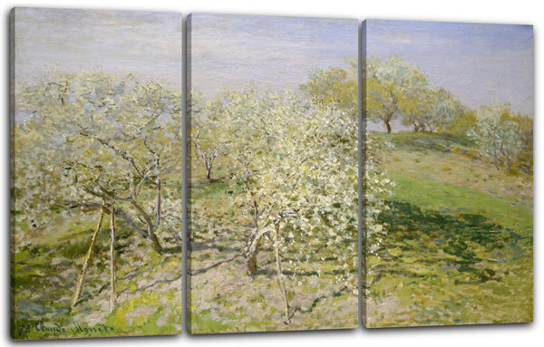 Leinwandbild Claude Monet - Frühling (Apfelbäume in der Blüte) (1873)