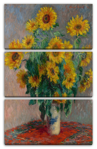 Leinwandbild Claude Monet - Ein Strauß Sonnenblumen (1881)