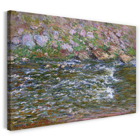 Leinwandbild Claude Monet - Stromschnellen an der Petite Cremes in Fresselines (1889)