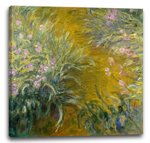 Leinwandbild Claude Monet - Weg durch die Schwertlilien (1914-1917)