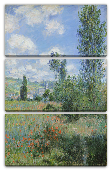 Leinwandbild Claude Monet - Aussicht von Vétheuil