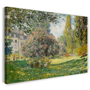 Leinwandbild Claude Monet - Landschaft am Park Monceau (1876)