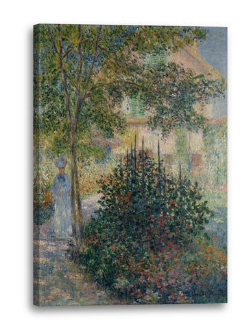 Leinwandbild Claude Monet - Camille Monet im Garten in Argenteuil (1876)