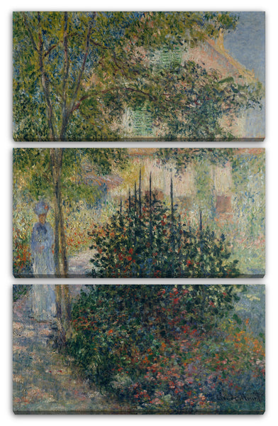 Leinwandbild Claude Monet - Camille Monet im Garten in Argenteuil (1876)