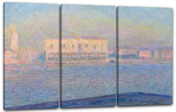 Leinwandbild Claude Monet - Blick von Santa Maria Maggiore auf den Dogen-Palast (1908)