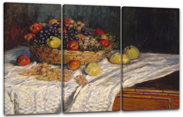 Leinwandbild Claude Monet - Äpfel und Weintrauben (1879-1880)