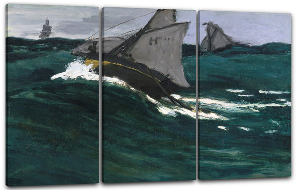 Leinwandbild Claude Monet - Die grüne Welle (1866-1867)