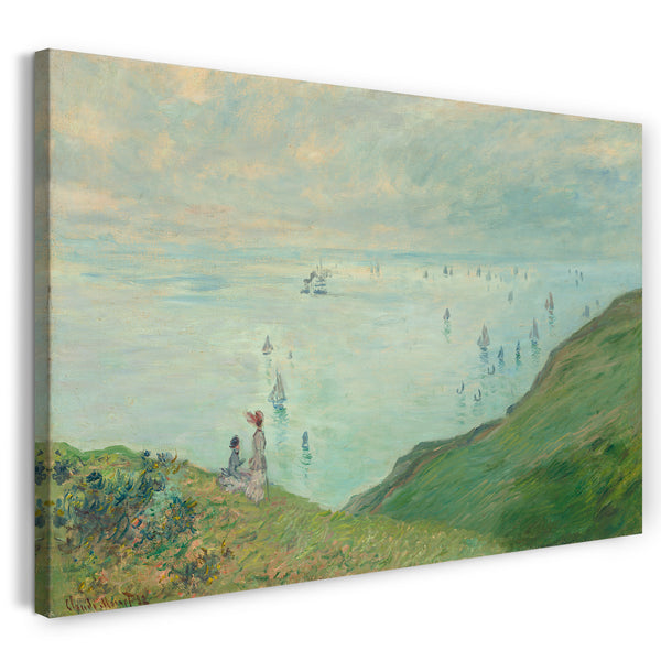 Leinwandbild Claude Monet - Klippen bei Pourville (1882)
