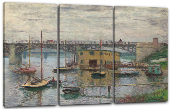 Leinwandbild Claude Monet - Brücke bei Argenteuil an einem grauen Tag (1876)