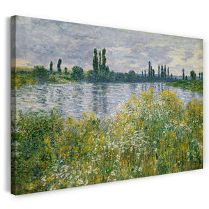 Leinwandbild Claude Monet - Seine-Ufer, Vétheuil (1880)
