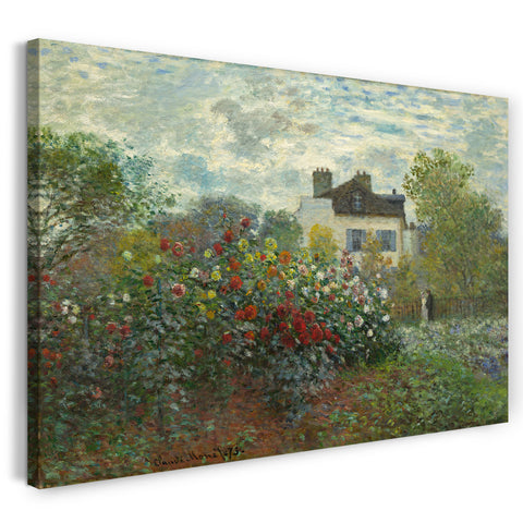 Leinwandbild Claude Monet - Des Künstlers Garten in Argenteuil (Eine mit Dahlien bewachsene Gartenecke) (1873)