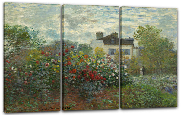 Leinwandbild Claude Monet - Des Künstlers Garten in Argenteuil (Eine mit Dahlien bewachsene Gartenecke) (1873)