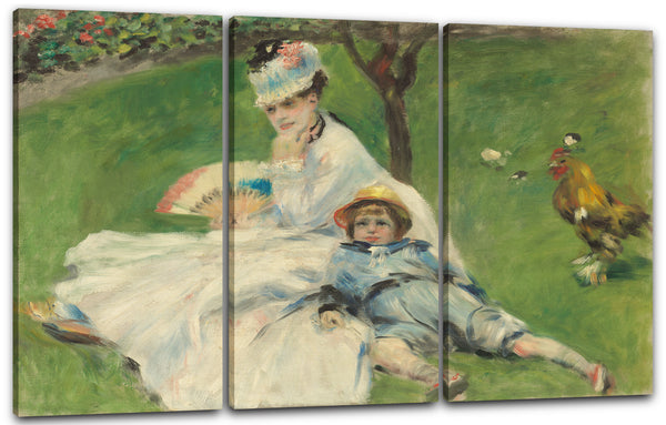 Leinwandbild Claude Monet - Madame Monet mit ihrem Sohn (1874)
