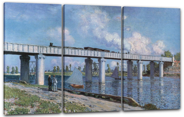 Leinwandbild Claude Monet - Die Eisenbahnbrücke in Argenteuil (1873)