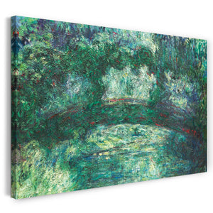 Leinwandbild Claude Monet - Japanische Brücke über den Seerosenteich (1918-1924)