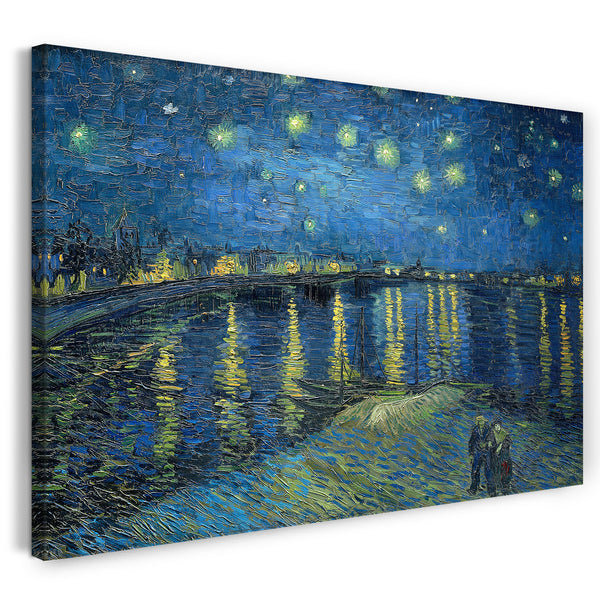 Leinwandbild Vincent van Gogh - Sternennacht über die Rhône (1888)