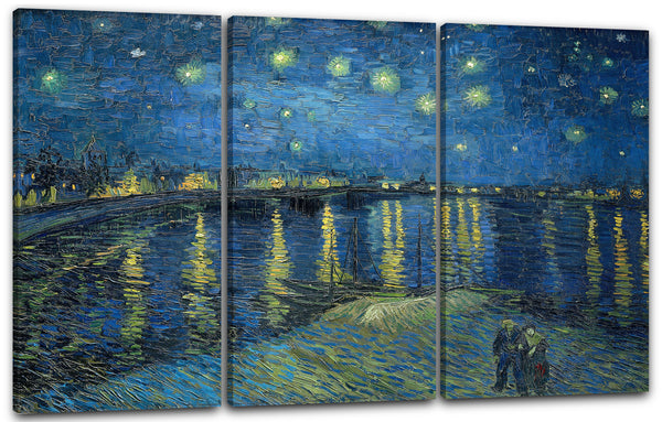 Leinwandbild Vincent van Gogh - Sternennacht über die Rhône (1888)