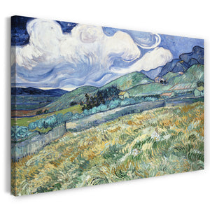 Leinwandbild Vincent van Gogh - Weizenfeld hinter Saint-Paul (1889)