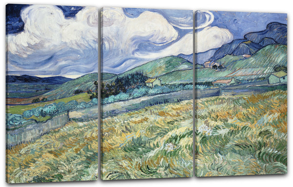 Leinwandbild Vincent van Gogh - Weizenfeld hinter Saint-Paul (1889)