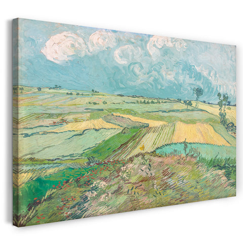 Leinwandbild Vincent van Gogh - Weizenfeld nach Regen (Die Ebene von Auvers) (1889)