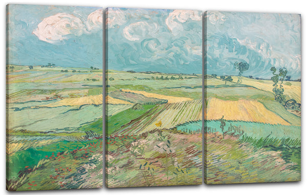 Leinwandbild Vincent van Gogh - Weizenfeld nach Regen (Die Ebene von Auvers) (1889)
