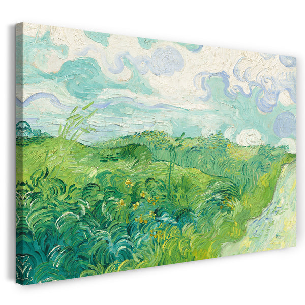 Leinwandbild Vincent van Gogh - Feld mit grünem Weizen (1889)