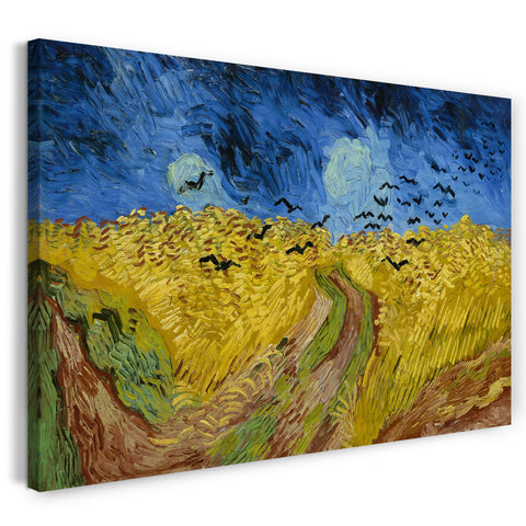 Leinwandbild Vincent van Gogh - Weizenfeld mit Krähen (1890)