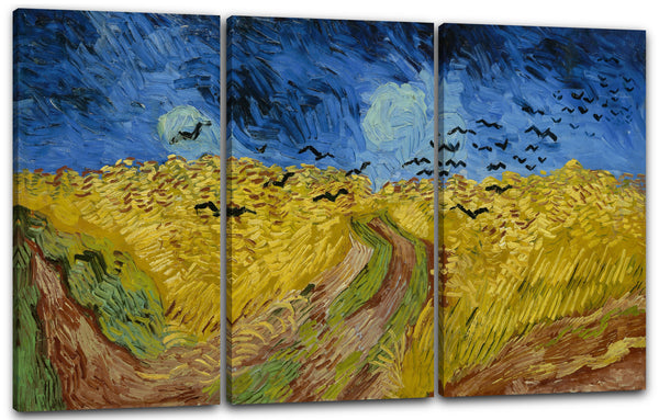 Leinwandbild Vincent van Gogh - Weizenfeld mit Krähen (1890)