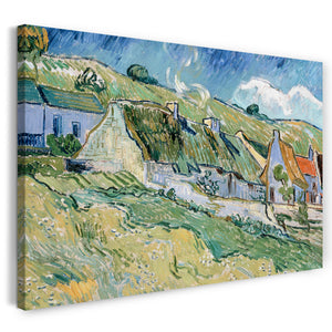 Leinwandbild Vincent van Gogh - Strohgedeckte Landhäuser (1890)