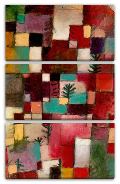 Leinwandbild Paul Klee - Rotgrüne und Violett-gelbe Rythmen (1920)