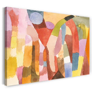 Leinwandbild Paul Klee - Bewegung von gewölbten Räumen (1915)
