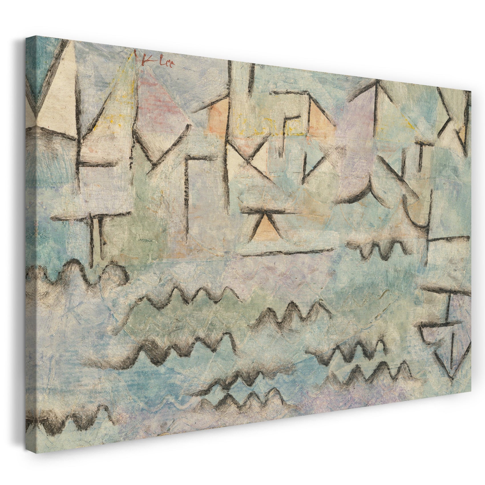 Leinwandbild Paul Klee - Der Rhein bei Duisburg (1937)