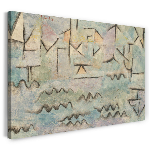 Leinwandbild Paul Klee - Der Rhein bei Duisburg (1937)