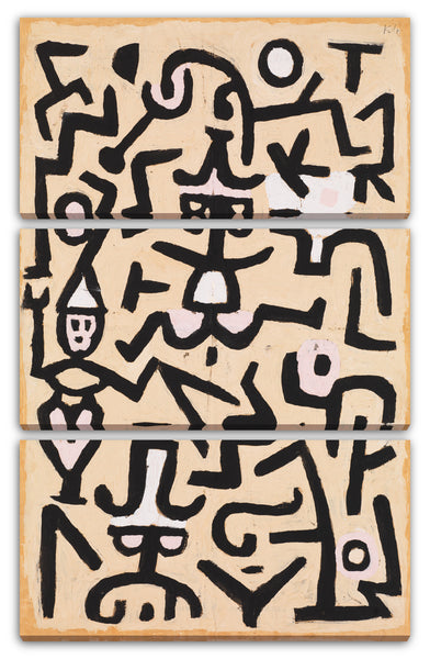 Leinwandbild Paul Klee - Das Flugblatt des Komödianten (1938)
