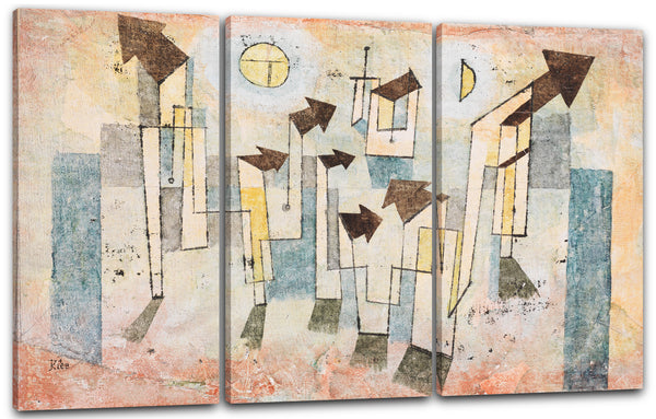 Leinwandbild Paul Klee - Wandbild aus dem Templ der Sehnsucht Dorthin (1922)