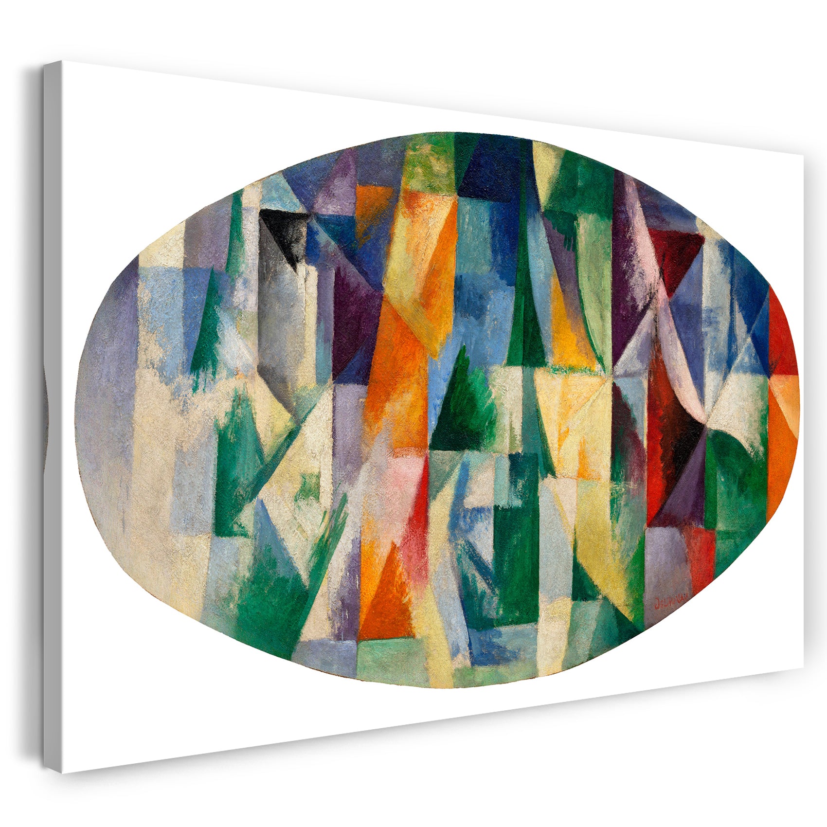 Leinwandbild Robert Delaunay - Gleichzeitig geöffnete Fenster, erster Teil, drittes Motiv (Fenêtres ouvertes simultanément Ière partie 3e motif) (1912)