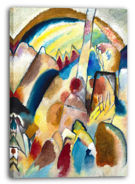 Leinwandbild Wassily Kandinsky - Landschaft mit roten Flecken, Nr. 2 (1913)