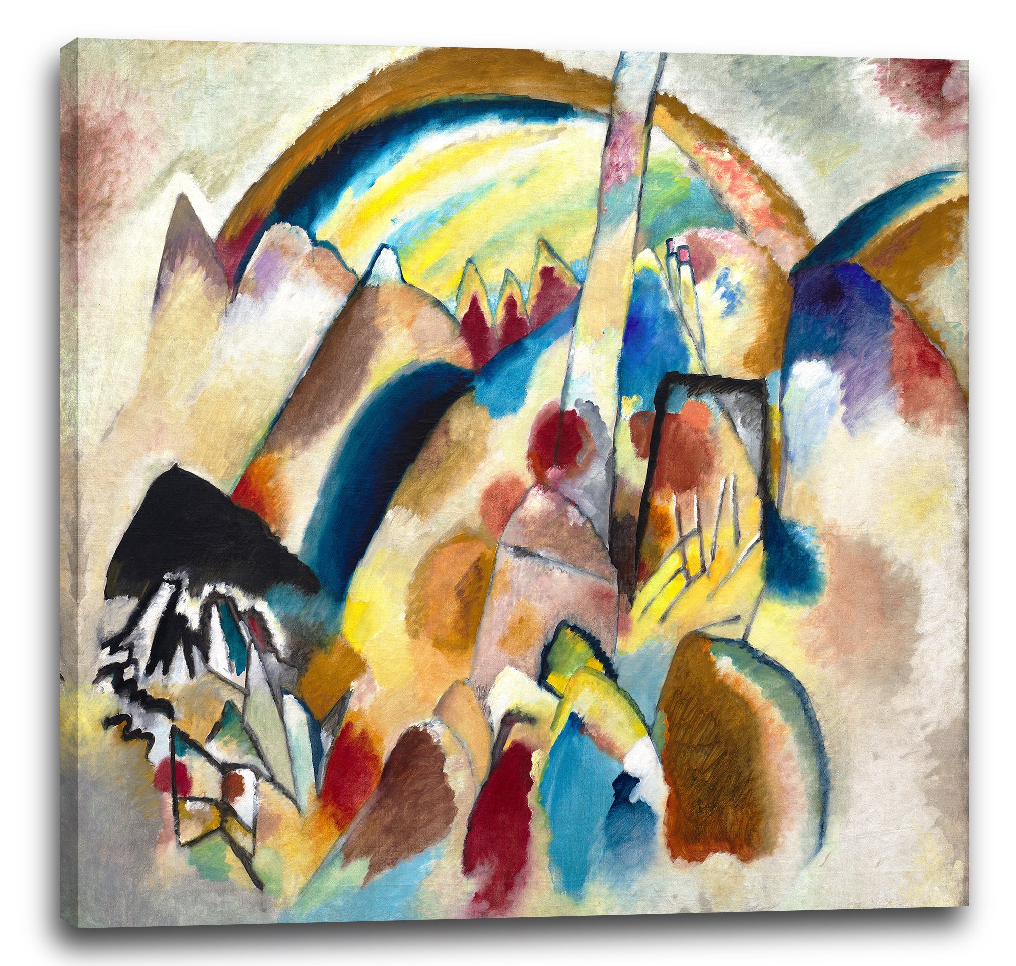 Leinwandbild Wassily Kandinsky - Landschaft mit roten Flecken, Nr. 2 (1913)