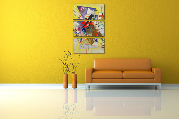 Leinwandbild Wassily Kandinsky - Gelbe Begleitung (1924)